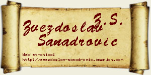 Zvezdoslav Sanadrović vizit kartica